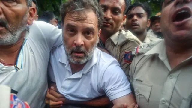 Rahul Gandhi and Opposition MPs Detained During Delhi Protest Over Election Commission Issues
